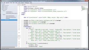 jQuery Event Calendar - календарь событий. Урок 1