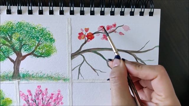 Flower Painting Tutorial | Part 3 | Step by Step Watercolor Painting for beginners смотреть онлайн