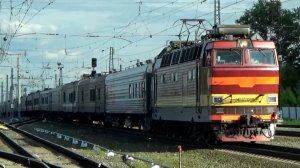 ЧС4т-495 с почтовым поездом. Прибытие на станцию Вязники.