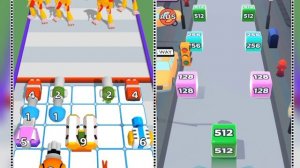 Satisfying Game/ Jelly Run 2048 vs snake gun run - 2048 jelly Gameplay Walkthrough New update Level