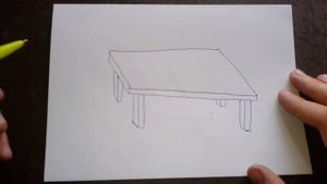 Как поэтапно нарисовать СТОЛ для начинающих и детей? How to DRAW a TABLE