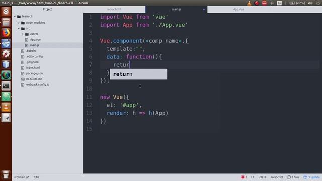 VueJs 2 Tutorial for beginners in HINDI | ENGLISH (#22) Understand Vue CLI Project Structure & File