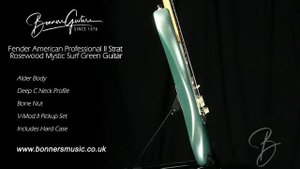 Fender American Professional II Strat Rosewood Mystic Surf Green Guitar
