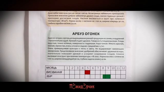 Семена Арбуз Огонек - Помидорчик смотреть онлайн