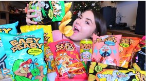 МУКБАНГ Easy peasy чипсы Насти Ивлеевой СЪЕЛА ВСЕ обзор АСМР Easy peasy chips review ASMR mukbang