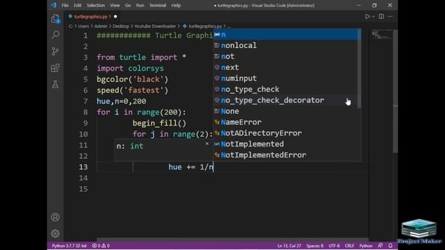 python turtle graphics tutorial || #design36  || Python graphics
