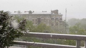 Снегопад в Москве. Май месяц!❄️ Город накрыл снежный циклон!