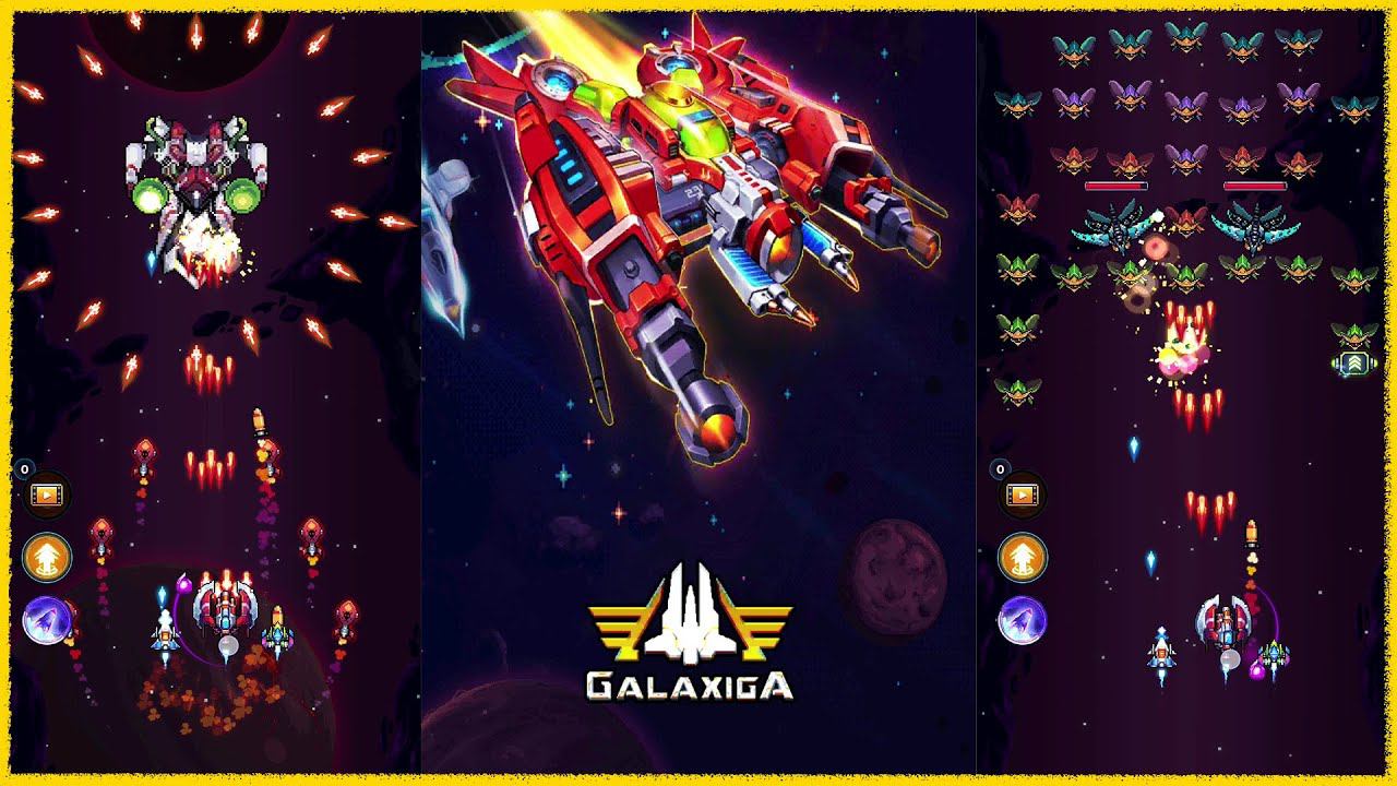 Galaxiga - классический космический шутер смотреть онлайн