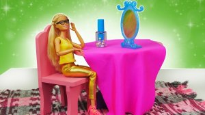 Подготовка к вечеринке Барби - Игры в куклы для девочек - Кукольный дом Барби и игры готовка