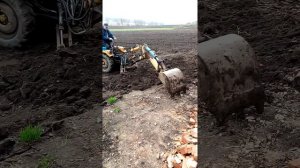 планировка участка самодельным мини экскаватором