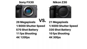 Sony FX30 VS Nikon Z30 (Comparison!)