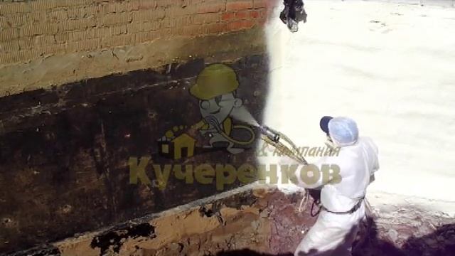Утепление цоколя  кирпичного дома пенополиуретаном в Солнечногорске