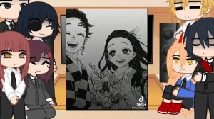 Chainsaw man react to •.Nezuko Kamado.• || read description ||