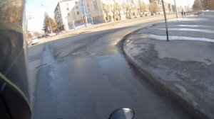 На мопеде Альфа 110 по городу. Открыл сезон 2021