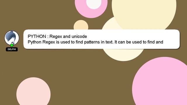 PYTHON : Regex and unicode смотреть онлайн
