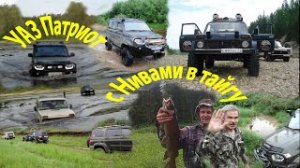 УАЗ Патриот с Нивами в тайгу.Дойдёт?Водитель УАЗа решил попытать счастья.Что из этого вышло.Как было