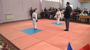 Носиров Алишер в синем поясе. Открытый турнир по Каратэ-до WKF.