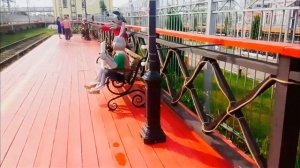 Выставка деревянных скульптур. ЖД станция "Чудово".