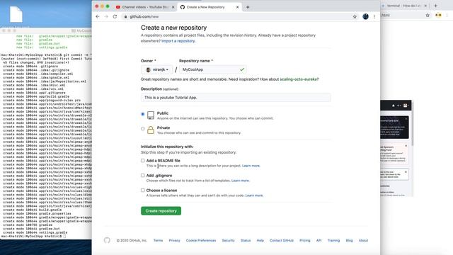 How to create GitHub repository from Linux or Mac Terminals for your Android App. смотреть онлайн