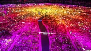 Макет Москвы: Светотехническое шоу «Я шагаю по Москве» на ВДНХ