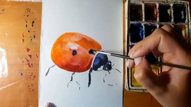 Как нарисовать божью коровку смотреть онлайн