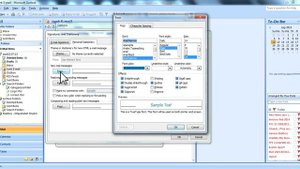 How to change the font size in Microsoft outlook permanently