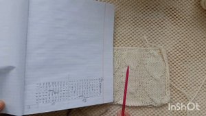 Теневой узор спицами, схема узора РОМБЫ