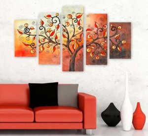 Картины модульные в интерьере