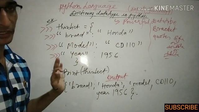 Python programming lecture 6 #dictionary datatype // python by Dipak Kumar