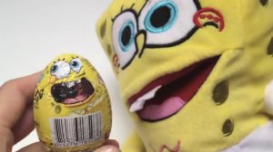 4 Киндер Сюрприз Открываем Игрушки СпанчБоБ 4 SpongeBob Kinder Surprise Chocolate Eggs Unboxing