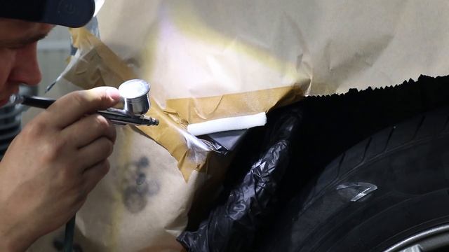 Маскировка сколов аэрографом