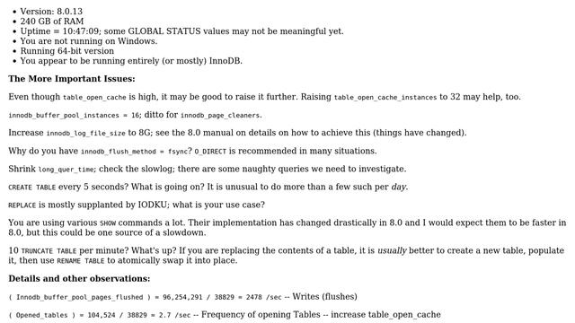 Extreme performance loss due to moving from Mysql 5.7.23 to Mysql 8.0 (status, config included) смотреть онлайн