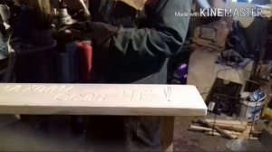 Креативная табличка в беседку из дерева