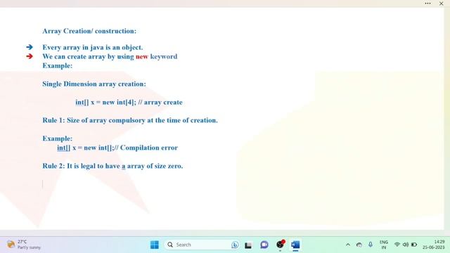 #16 Java Array | Array Creation | Single Dimension Array