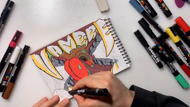 Скетч с нуля: рисую вампира маркерами (таймплапс) смотреть онлайн