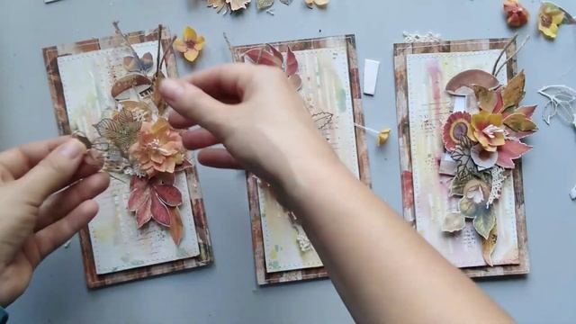 Мастер класс по созданию осених конвертов для денег с коллекции бумаги Autumn botanical diary.