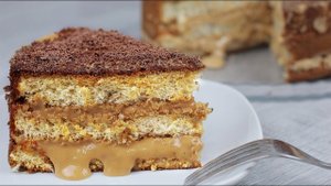 Нежный "Медовый торт" с вареной сгущенкой. Просто тает во рту. Простой и вкусный рецепт торта.