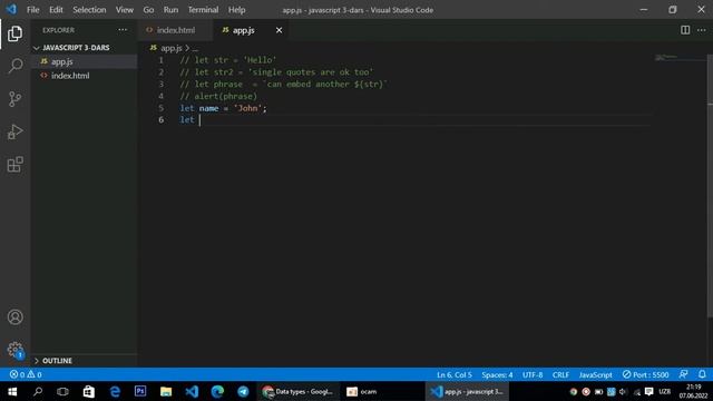Javascript #3 || Data Types || Boolean || True , False || Muhammadjon Ilhomov смотреть онлайн