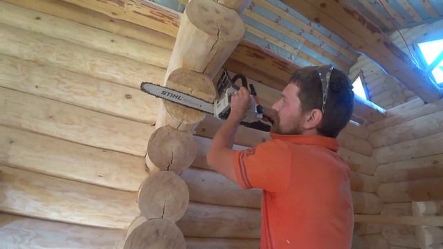 Как сделать фигурный ТОРЕЦ БРЕВНА у СРУБА / СтройПроектБани