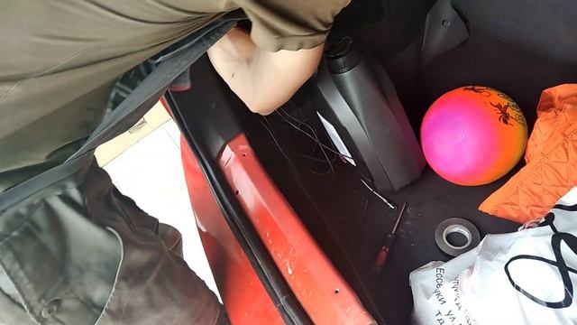 Установка задних парктроников.На Opel Corsa.1999 года.