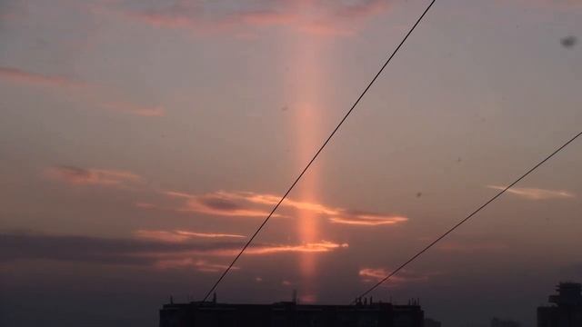Солнечный столб_Йошкар-Ола_3 января 2024 года