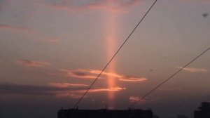 Солнечный столб_Йошкар-Ола_3 января 2024 года