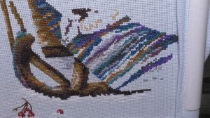 Финиш. Сколько одиночных крестиков я сделала. Игра #5 Вышивка крестиком.