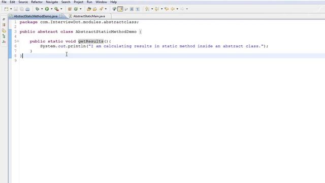 IN JAVA CAN ABSTRACT CLASS HAVE STATIC METHODS DEMO смотреть онлайн