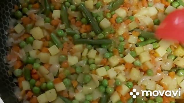 ?Замороженные  овощи ???с рисом!? Вкусное, постное блюдо?!