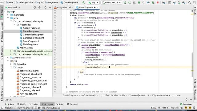 Quiz App (Conditional Navigation) смотреть онлайн
