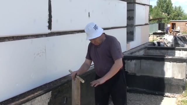Строительство ОТМОСТКИ вокруг дома. Часть1