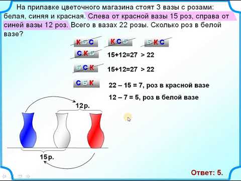 ЕГЭ БАЗА Задача с тремя вазами