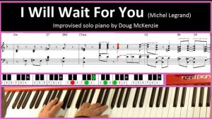I Will Wait For You (Michel LeGrand) - Jazz piano Tutorial