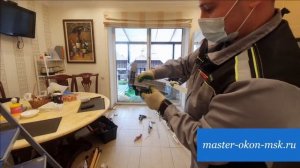 Ремонт раздвижной ПВХ двери - Замена кареток в механизме открывания.